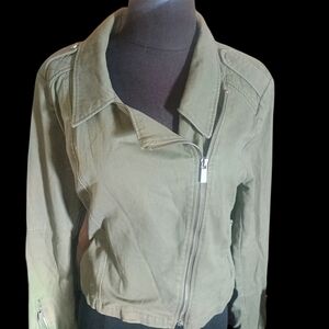 7 For All Mankind Olive Utility Jacket
